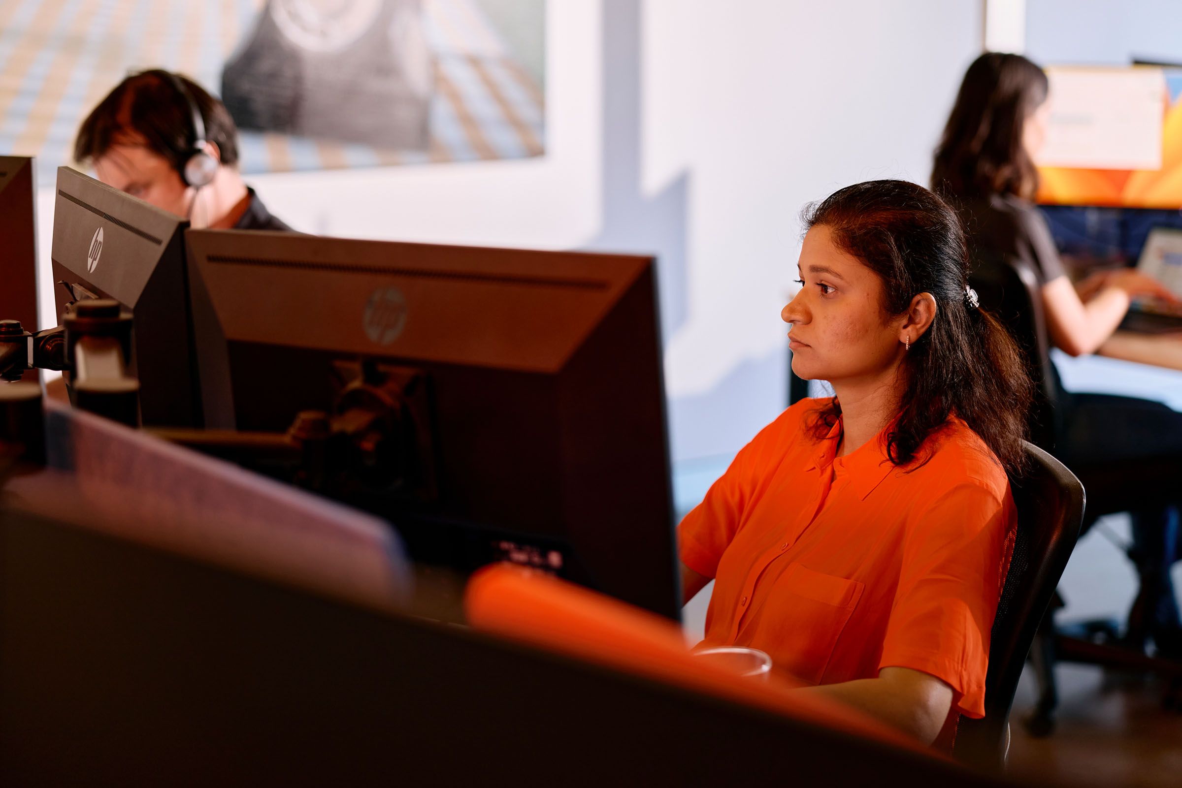 Team of professionals working at one of the top web development agencies in London.